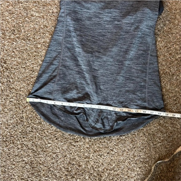 Lululemon Lighten Up Tank grey scoop neck Strappy tank top with built-in bra - Picture 7 of 7